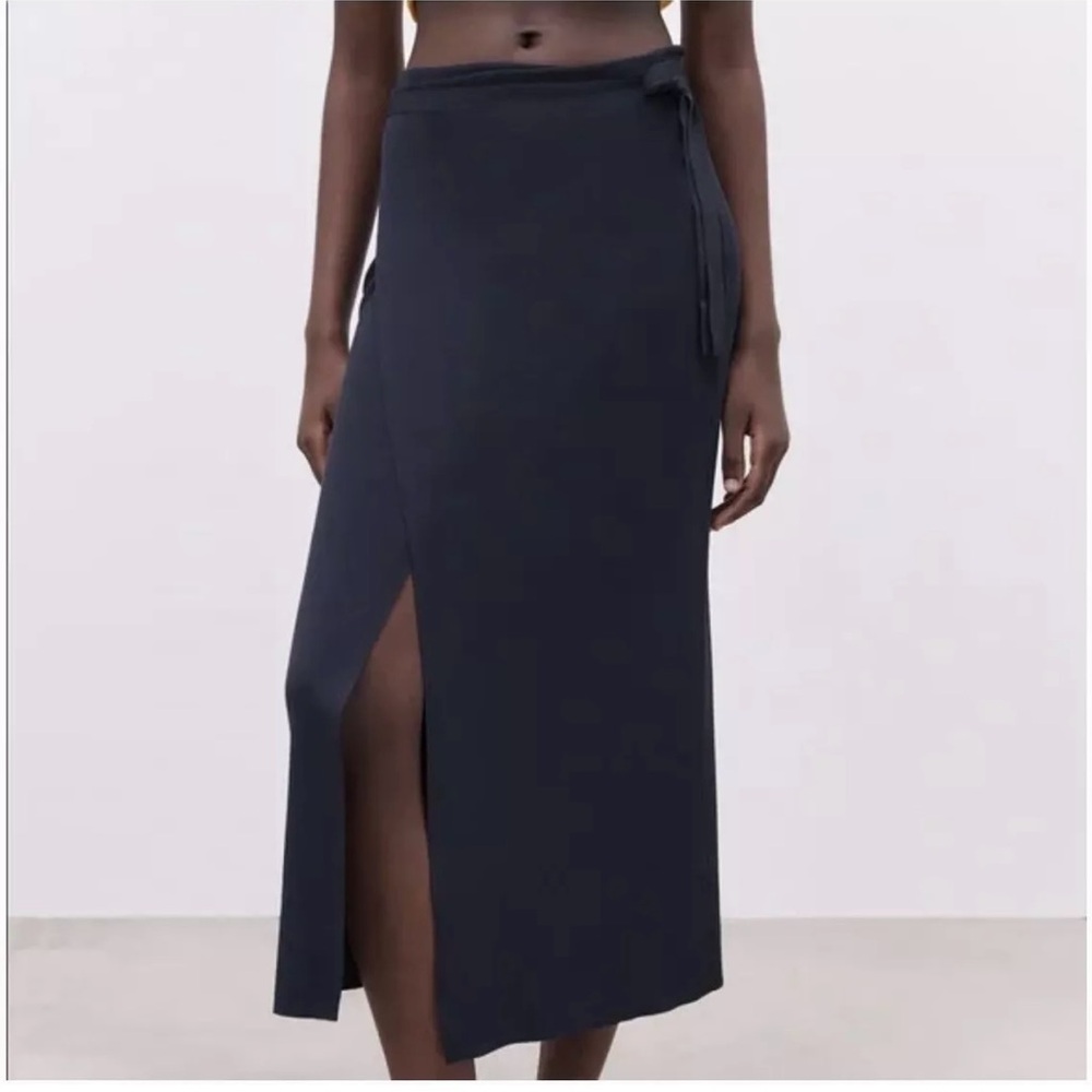 Knit wrap skirt